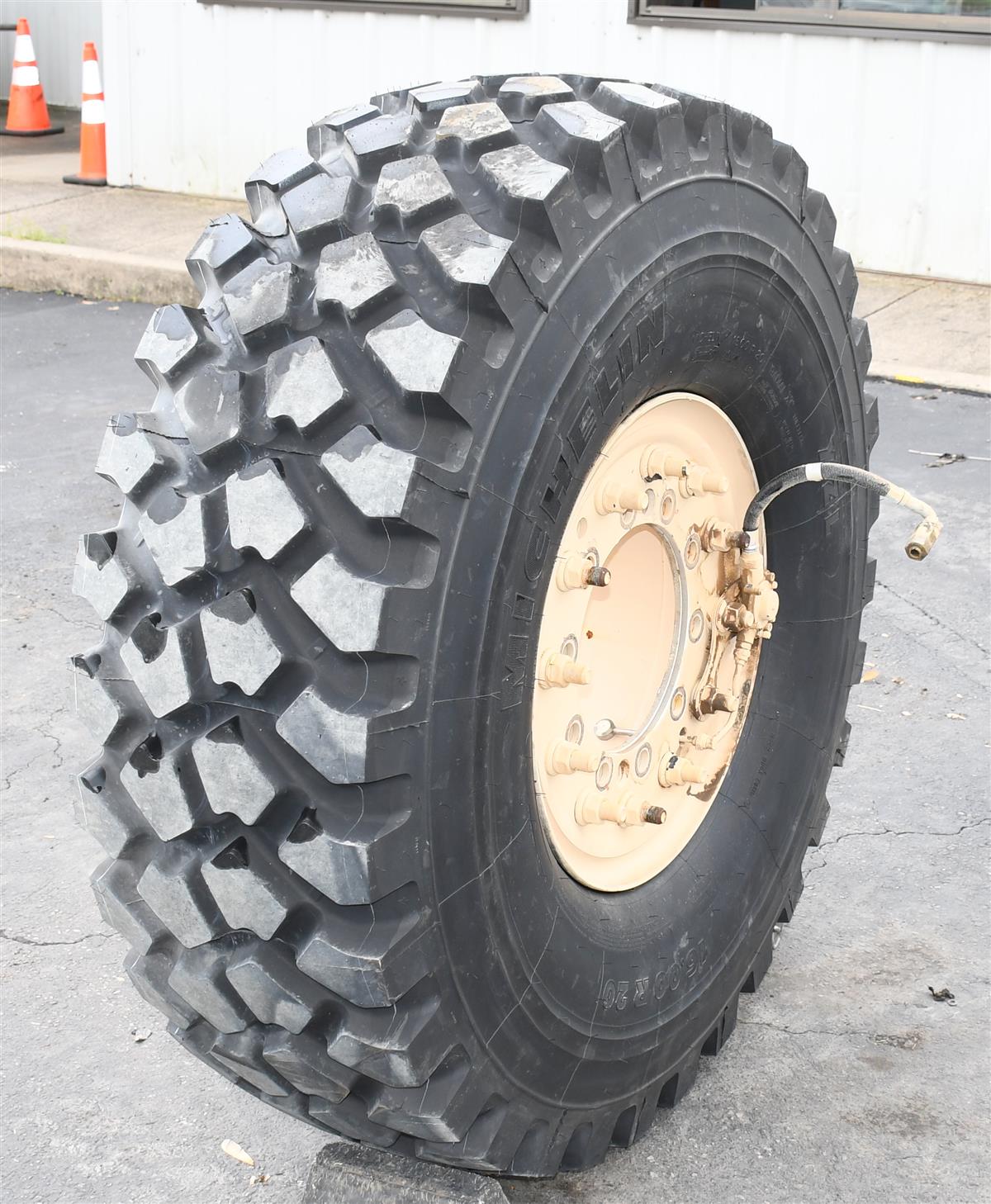 Michelin 16.00 x 20 XZL Radial Tire 53 inch Diameter Mounted on